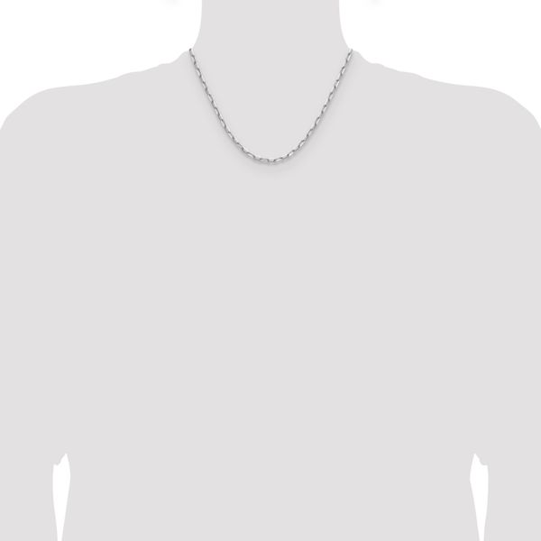 Leslie's 14k WG 3.5mm Solid Beveled D/C Paperclip Chain - Image 4