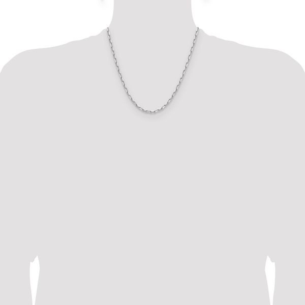 Leslie's 14k WG 3.5mm Solid Beveled D/C Paperclip Chain - Image 4