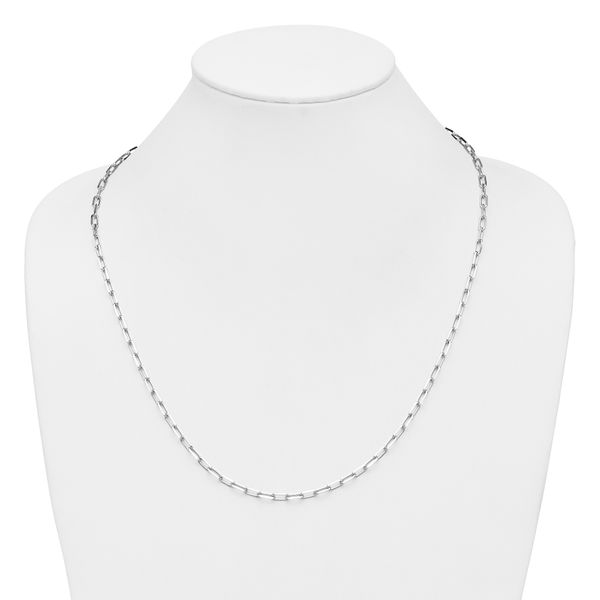Leslie's 14k WG 3.5mm Solid Beveled D/C Paperclip Chain - Image 4