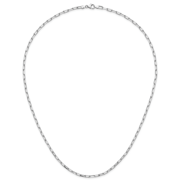 Leslie's 14k WG 3.5mm Solid Beveled D/C Paperclip Chain - Image 5