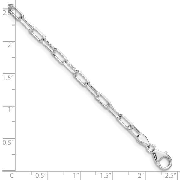 Leslie's 14k WG 3.5mm Solid Beveled D/C Paperclip Chain - Image 2