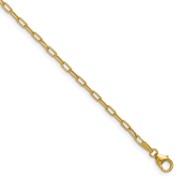 Leslie's 14k 2.2mm Semi-Solid Paperclip Chain