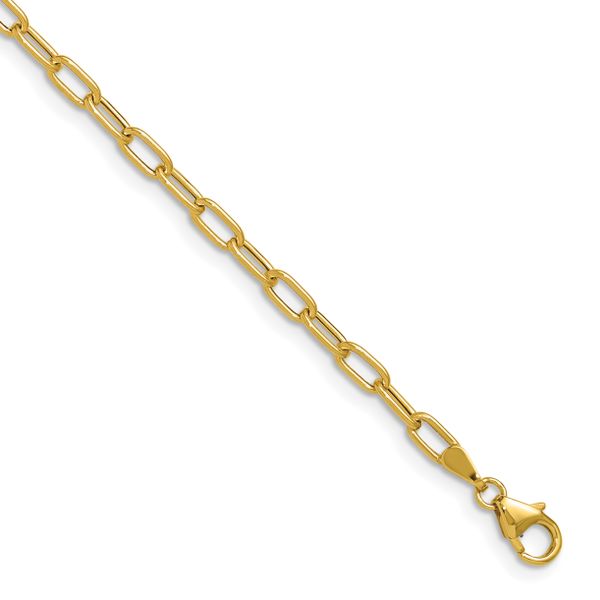 Leslie's 14k 3.0mm Semi-Solid Paperclip Chain
