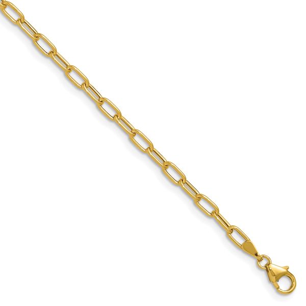 Leslie's 14k 3.0mm Semi-Solid Paperclip Chain