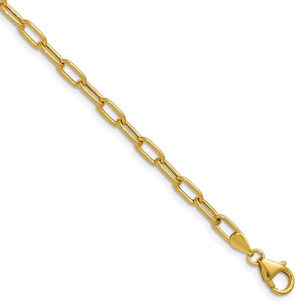 Leslie's 14k 3.7mm Semi-Solid Paperclip Chain