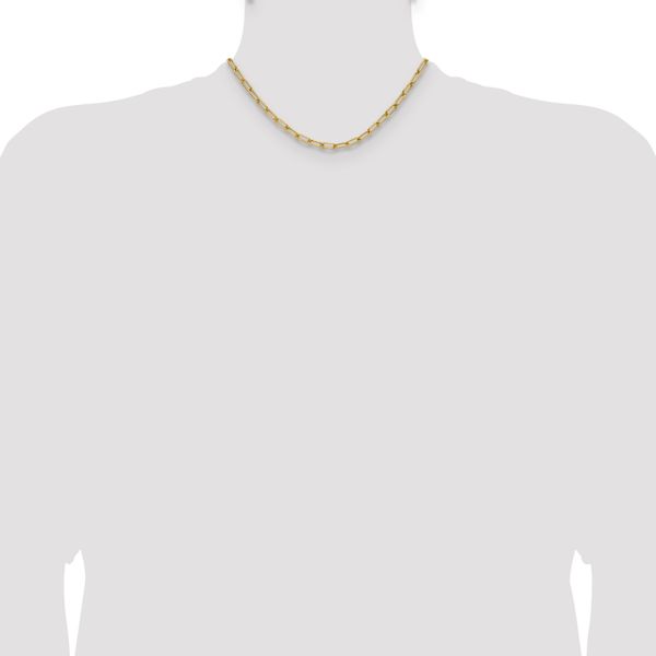 Leslie's 14k 4.5mm Semi-Solid Paperclip Chain - Image 4