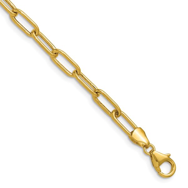 Leslie's 14k 4.5mm Semi-Solid Paperclip Chain
