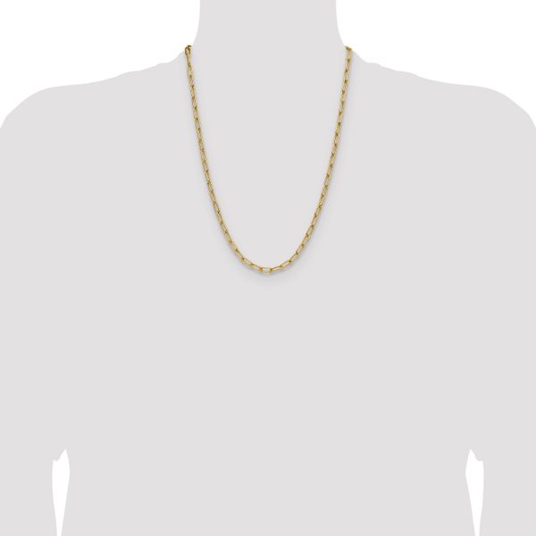 Leslie's 14k 4.5mm Semi-Solid Paperclip Chain - Image 4