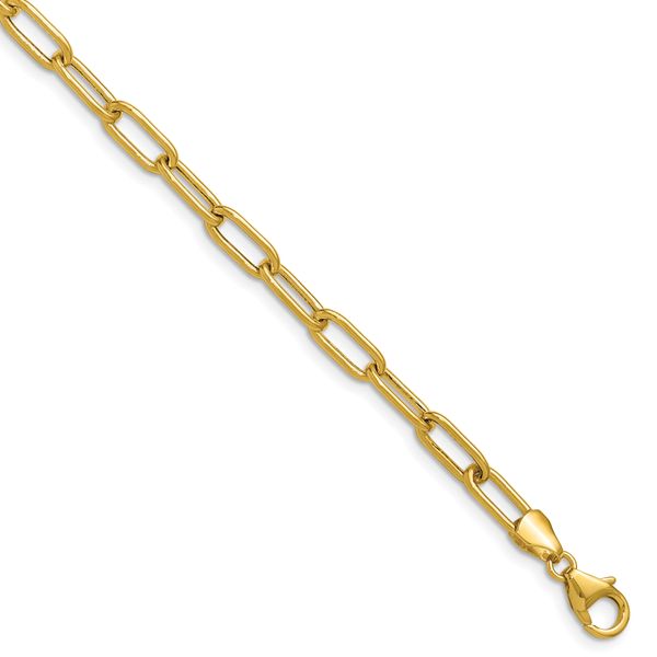 Leslie's 14k 4.5mm Semi-Solid Paperclip Chain