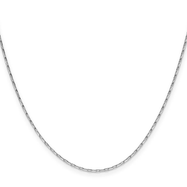 Leslie's 14K White Gold 1.4mm D/C Open Long Link Cable Chain - Image 2