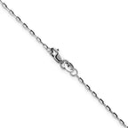 Leslie's 14K White Gold 1.4mm D/C Open Long Link Cable Chain - Image 3