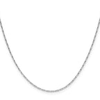 Leslie's 14K White Gold 1.4mm D/C Open Long Link Cable Chain - Image 2