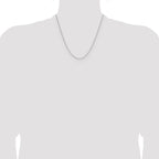 Leslie's 14K White Gold 1.4mm D/C Open Long Link Cable Chain - Image 4