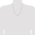 Leslie's 14K White Gold 1.4mm D/C Open Long Link Cable Chain - Image 4