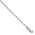 Leslie's 14K White Gold 1.4mm D/C Open Long Link Cable Chain