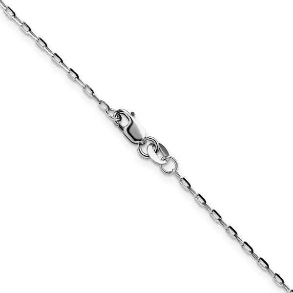 Leslie's 14K White Gold 1.4mm D/C Open Long Link Cable Chain - Image 3