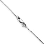 Leslie's 14K White Gold 1mm D/C Oval Link Chain - Image 3