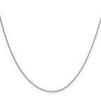 Leslie's 14K White Gold 1mm D/C Oval Link Chain - Image 2