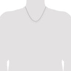 Leslie's 14K White Gold 1mm D/C Oval Link Chain - Image 4