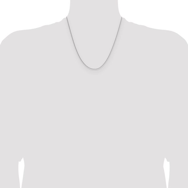 Leslie's 14K White Gold 1mm D/C Oval Link Chain - Image 4