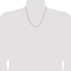 Leslie's 14K White Gold 1mm D/C Oval Link Chain - Image 4
