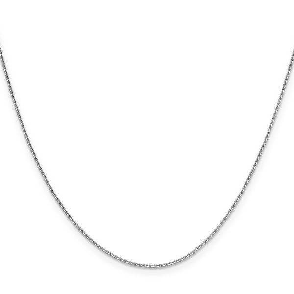 Leslie's 14K White Gold 1mm D/C Oval Link Chain - Image 2