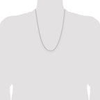 Leslie's 14K White Gold 1mm D/C Oval Link Chain - Image 4
