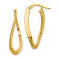 Leslie's 14K Polished Oval Hoop Earrings