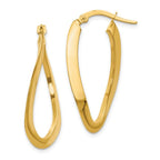 Leslie's 14K Polished Oval Hoop Earrings