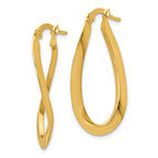 Leslie's 14K Polished Oval Hoop Earrings - Image 2