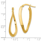 Leslie's 14K Polished Oval Hoop Earrings - Image 4