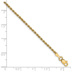 Leslie's 10K 1.75mm Diamond-Cut Rope Chain Anklet - Image 2