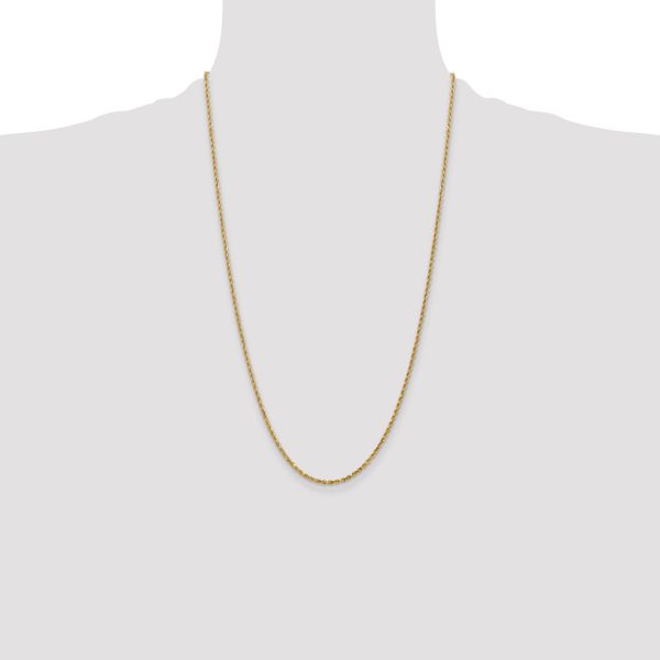 Leslie's 10K 2.5mm Diamond-Cut Rope Chain - Image 4