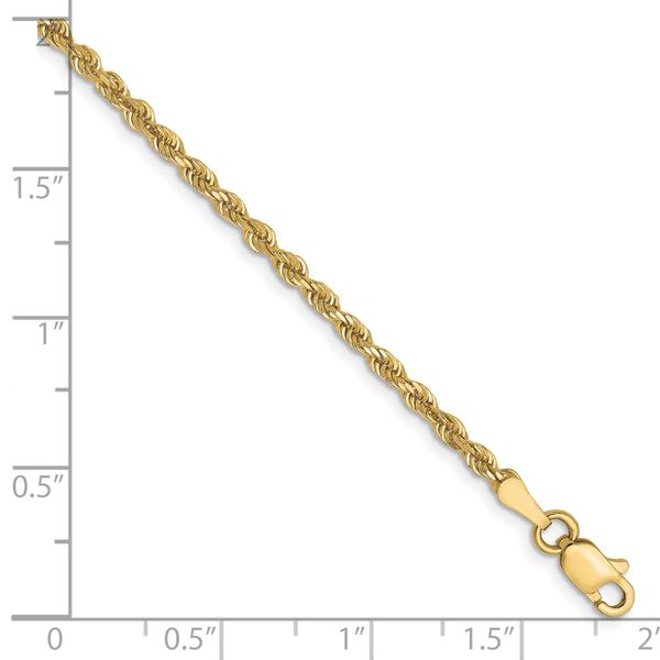Leslie's 10K 2.5mm Diamond-Cut Rope Chain - Image 2