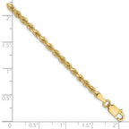 Leslie's 10K 2.75mm Diamond-Cut Rope Chain Anklet - Image 2