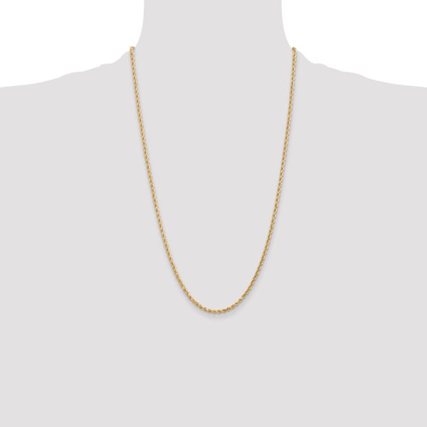Leslie's 10K 3mm Diamond-Cut Rope Chain - Image 4