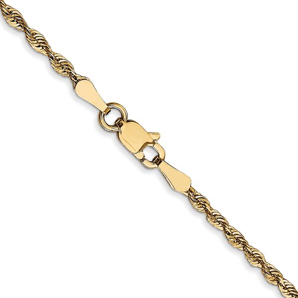 Leslie's 10K 2mm Diamond-Cut Lightweight Rope Chain - Image 3