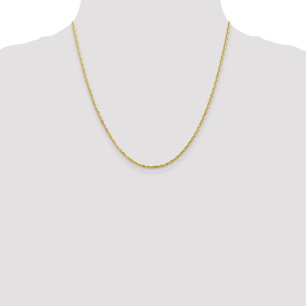 Leslie's 10K 2mm Diamond-Cut Lightweight Rope Chain - Image 4
