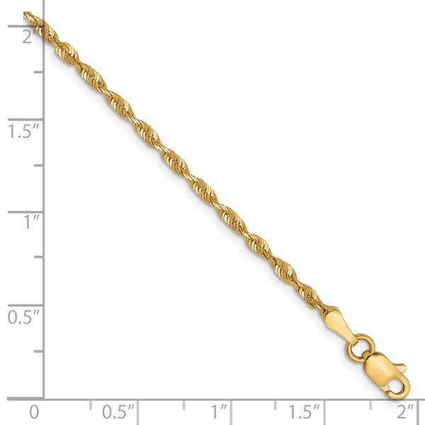 Leslie's 10K 2mm Diamond-Cut Lightweight Rope Chain - Image 2