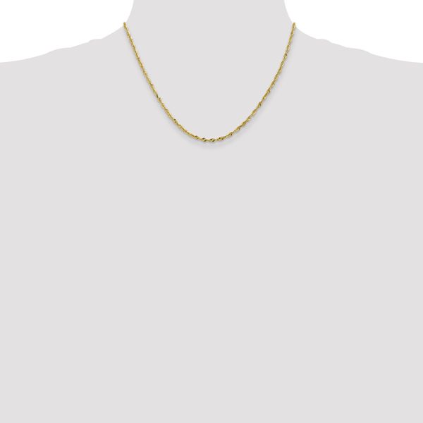 Leslie's 10K 2.5mm Diamond-Cut Lightweight Rope Chain - Image 4