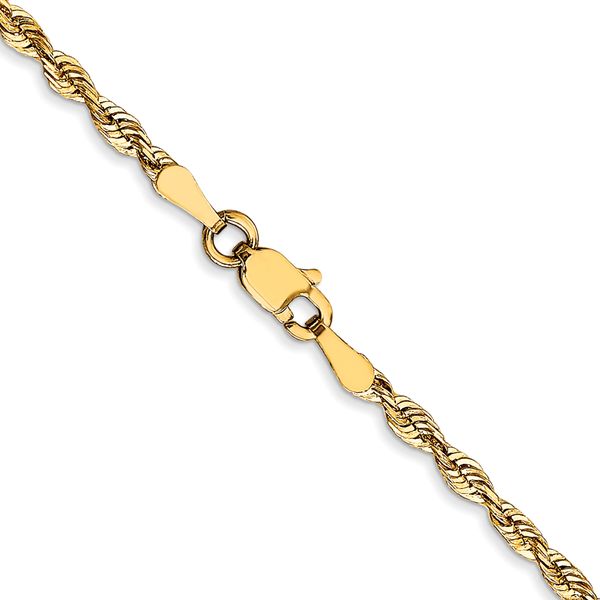 Leslie's 10K 2.5mm Diamond-Cut Lightweight Rope Chain - Image 3