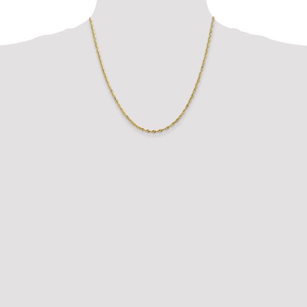 Leslie's 10K 2.5mm Diamond-Cut Lightweight Rope Chain - Image 4
