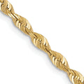 Leslie's 10K 2.5mm Diamond-Cut Lightweight Rope Chain