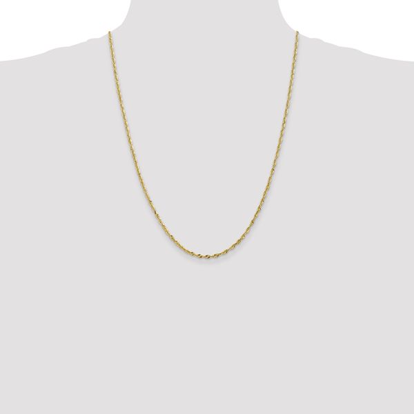 Leslie's 10K 2.5mm Diamond-Cut Lightweight Rope Chain - Image 4