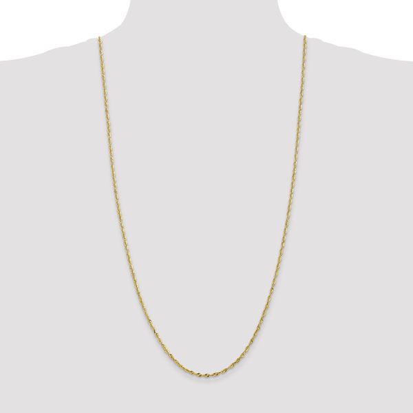 Leslie's 10K 2.5mm Diamond-Cut Lightweight Rope Chain - Image 4