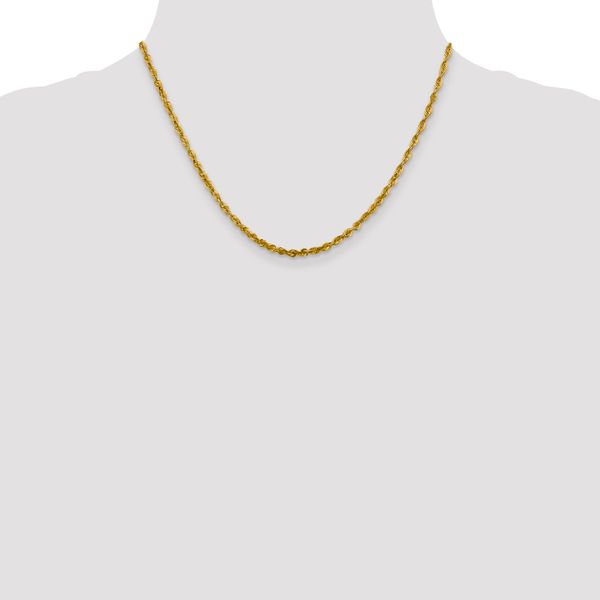 Leslie's 10K 3mm Diamond-Cut Lightweight Rope Chain - Image 4