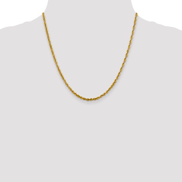 Leslie's 10K 3mm Diamond-Cut Lightweight Rope Chain - Image 4