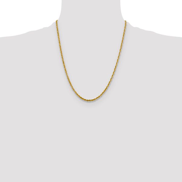 Leslie's 10K 3mm Diamond-Cut Lightweight Rope Chain - Image 4