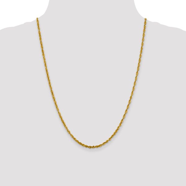 Leslie's 10K 3mm Diamond-Cut Lightweight Rope Chain - Image 4