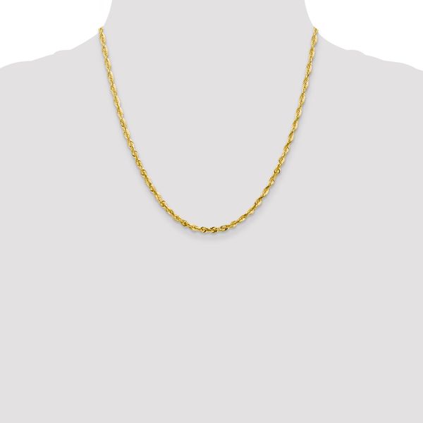 Leslie's 10K 3.5mm Diamond-Cut Lightweight Rope Chain - Image 4